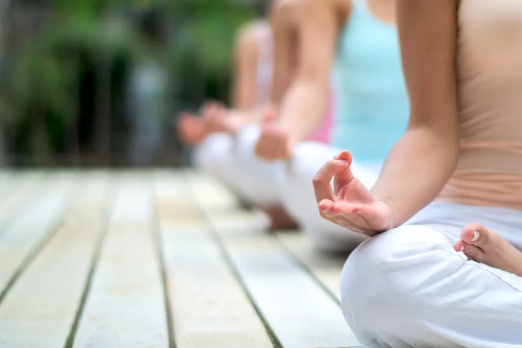 meditation class on deck